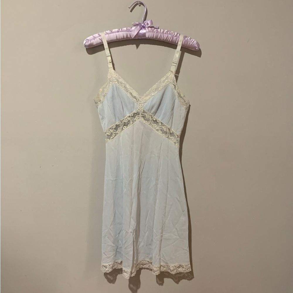 Pastel blue slip dress